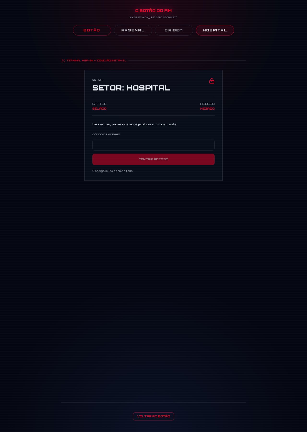 Captura real de Hospital em O Botão do Fim